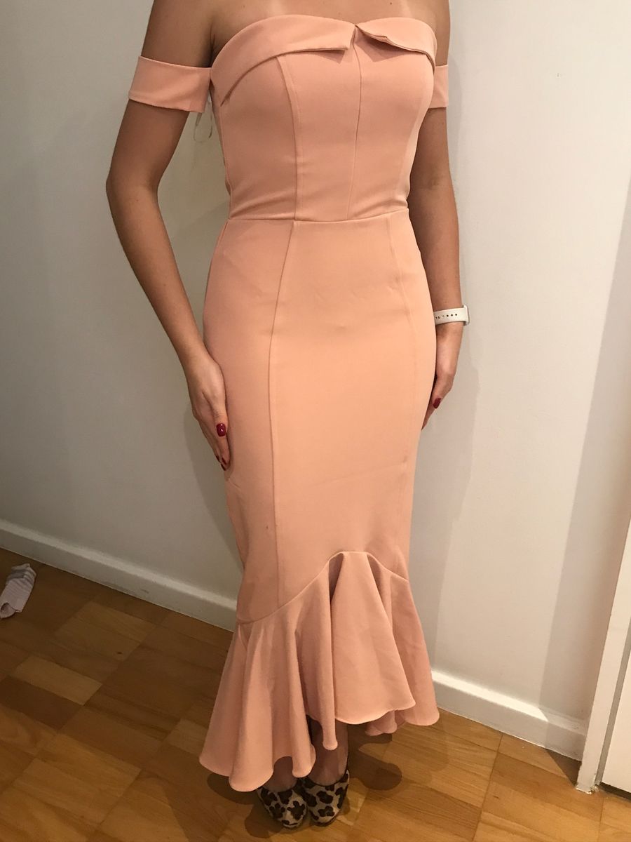 vestido sereia midi