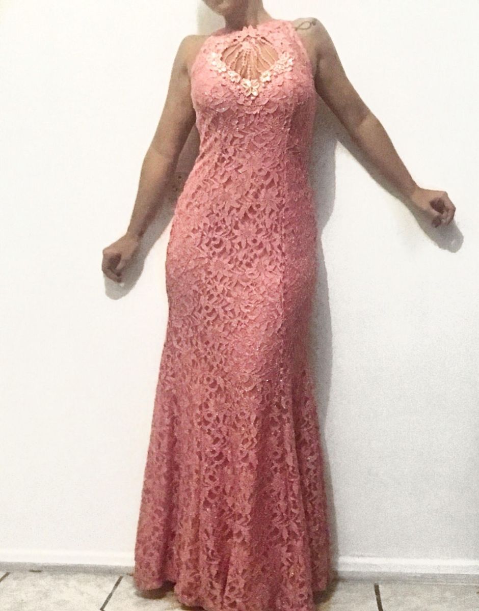 vestido sereia rose