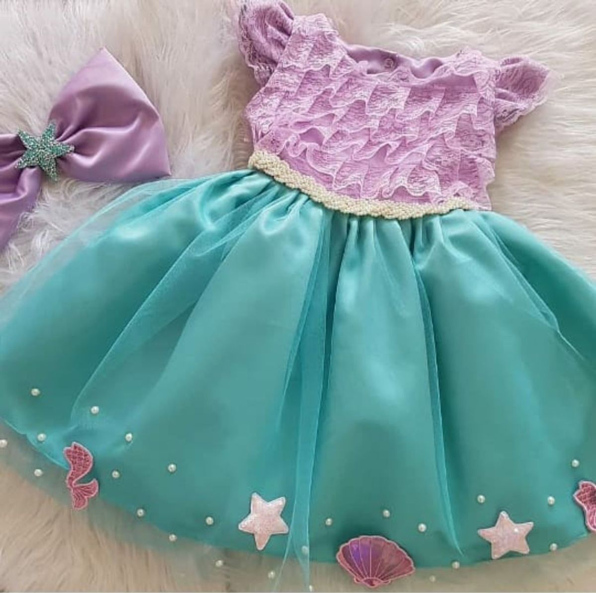 vestido sereia infantil