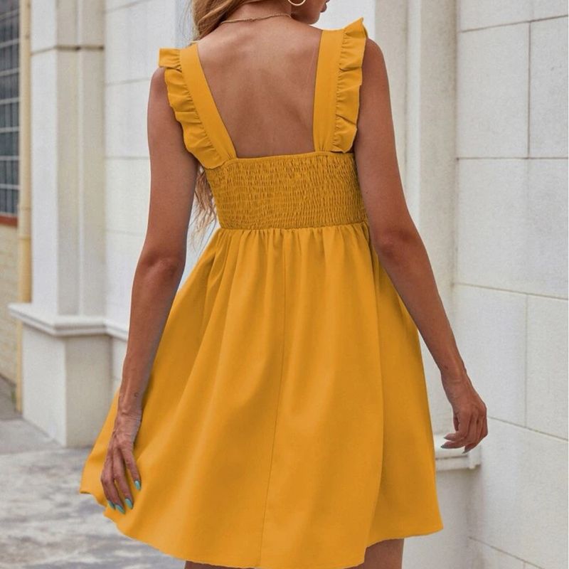 Vestido Shein Tamanho Pp Amarelo  Vestido Feminino Shein Usado