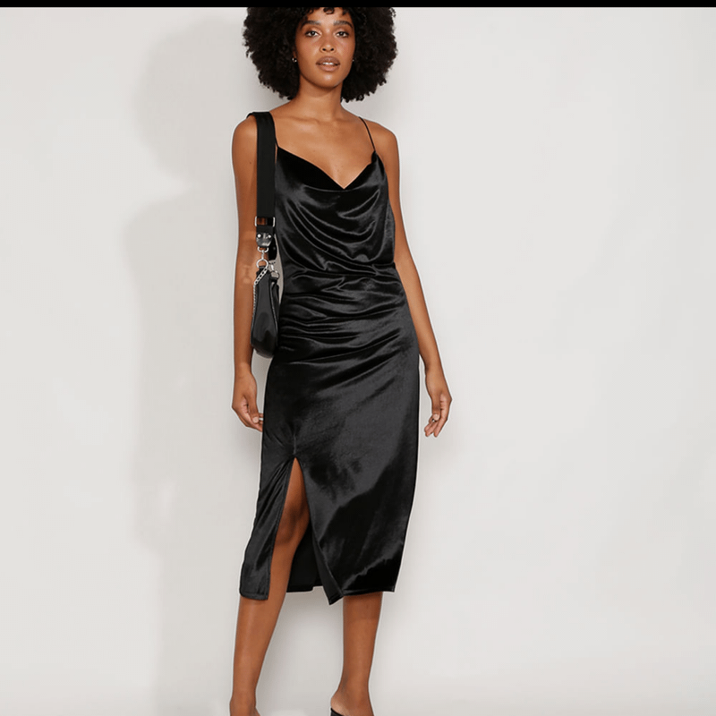 Vestido slip 2024 dress preto