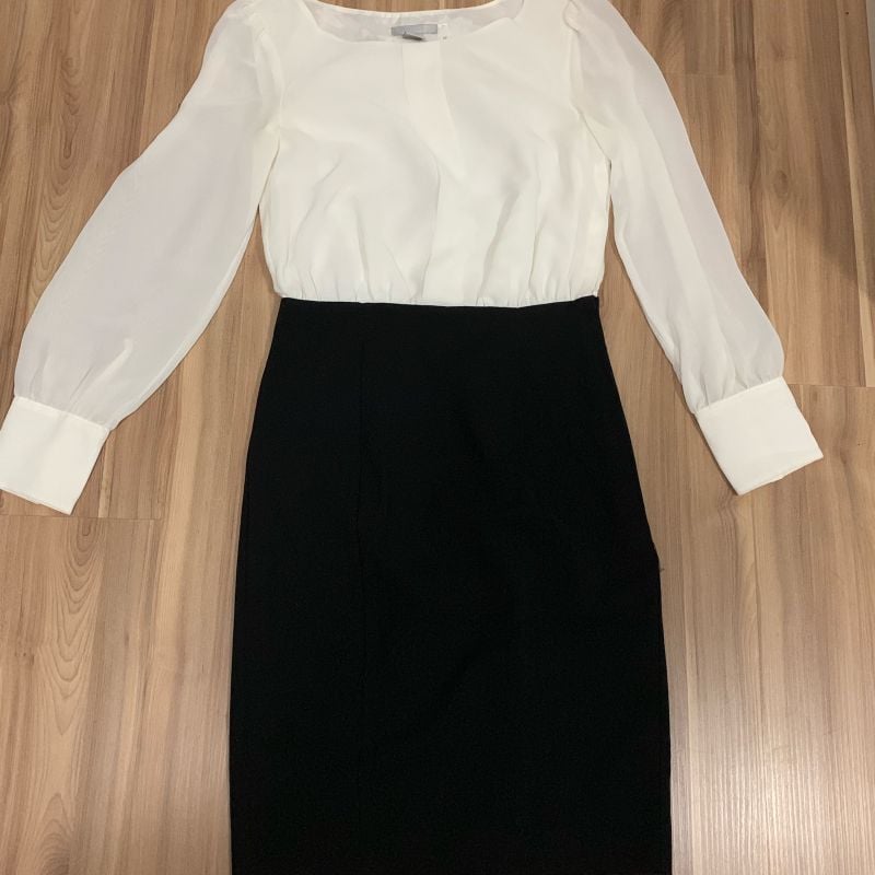 Vestido Social Blusa Branca e Saia Preta Vestido Feminino H&M