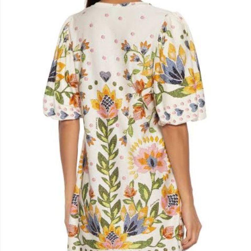 Vestido T-Shirt Manga Fofa Farm Brisa de Verão Farm Usado