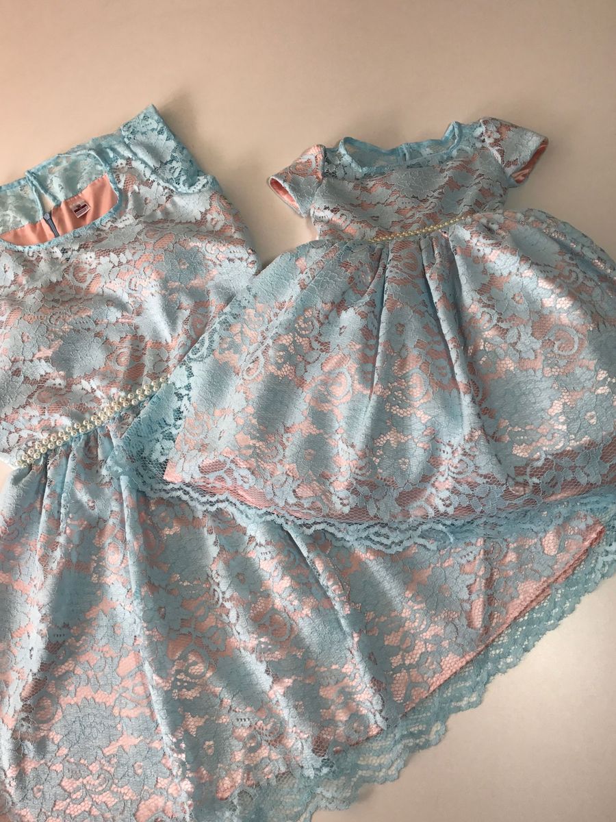 vestido renda mae e filha