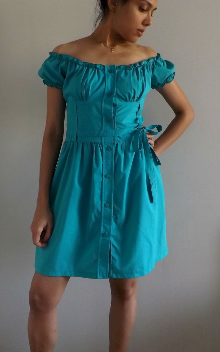 vestido ombro a ombro com elastico