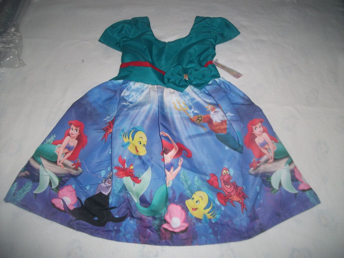 vestido tematico pequena sereia