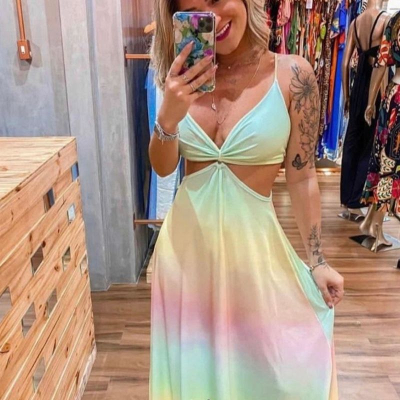 Vestido Tie Dye Vestido Feminino Nunca Usado 86033803 enjoei