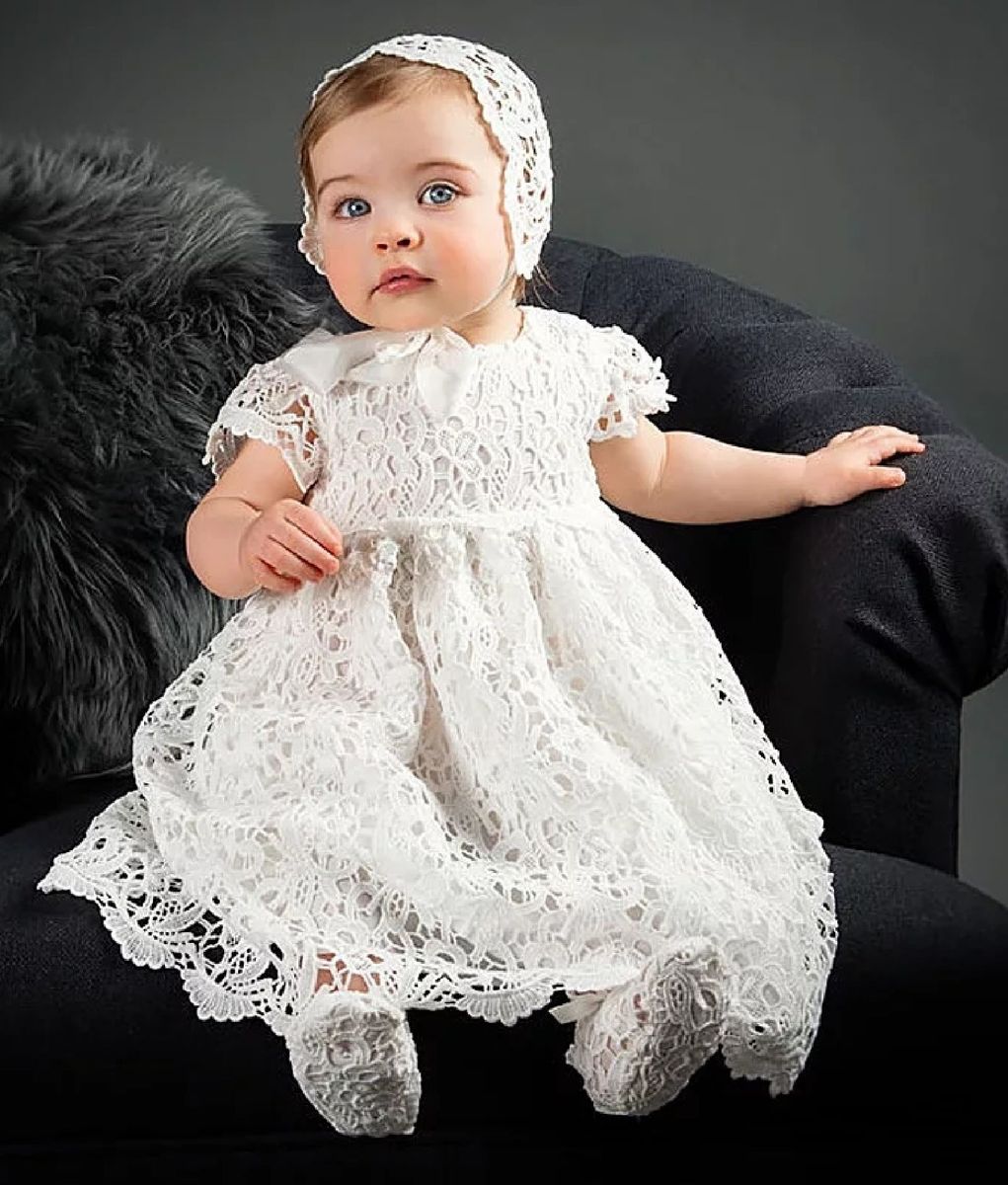 Vestido de batizado para best sale bebe de 5 meses