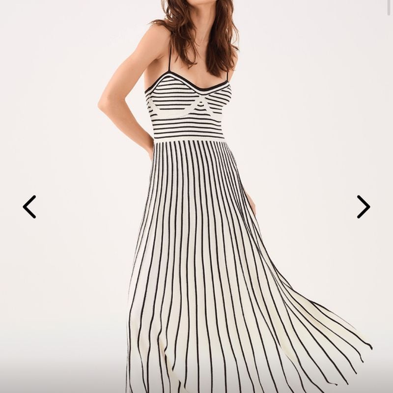 Vestido Tricot Listrado Dress To Nunca Usado 112731162 enjoei