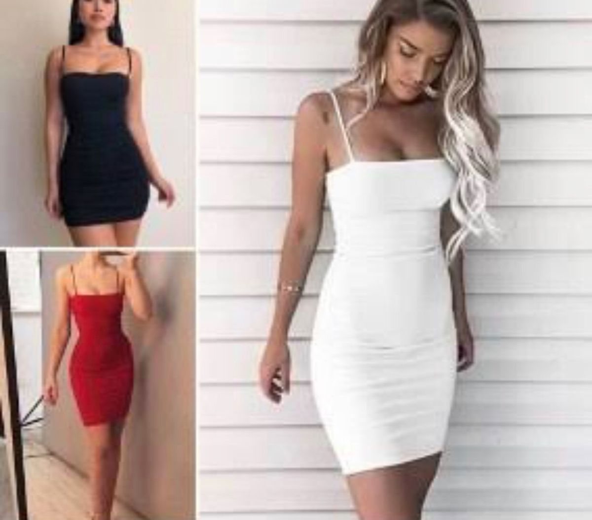 vestido decote reto preto