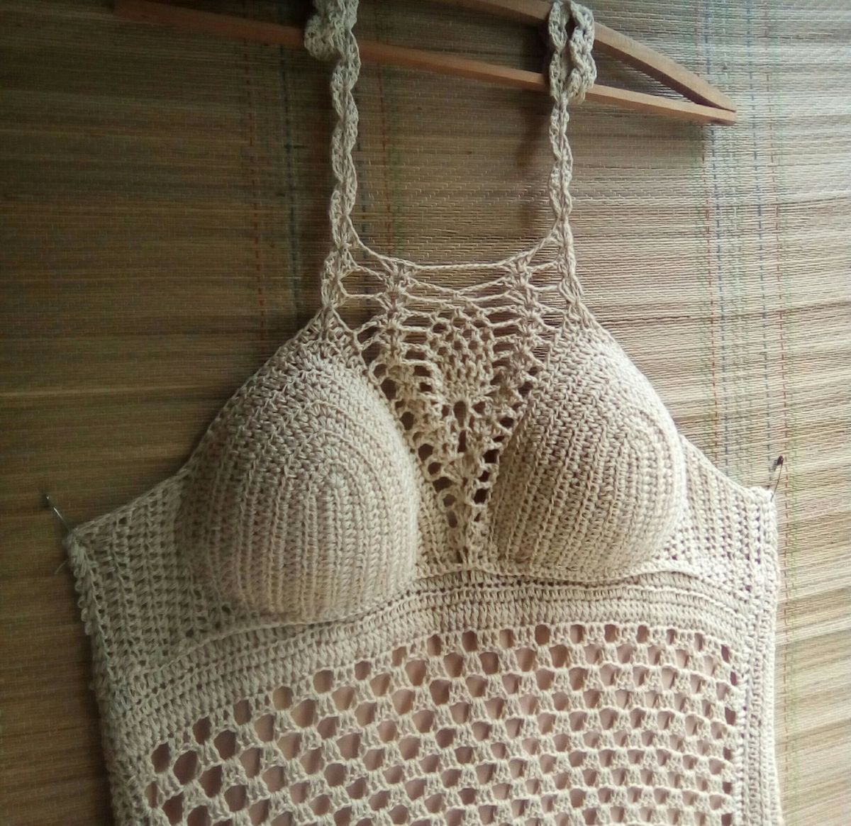 vestido tubinho de crochê