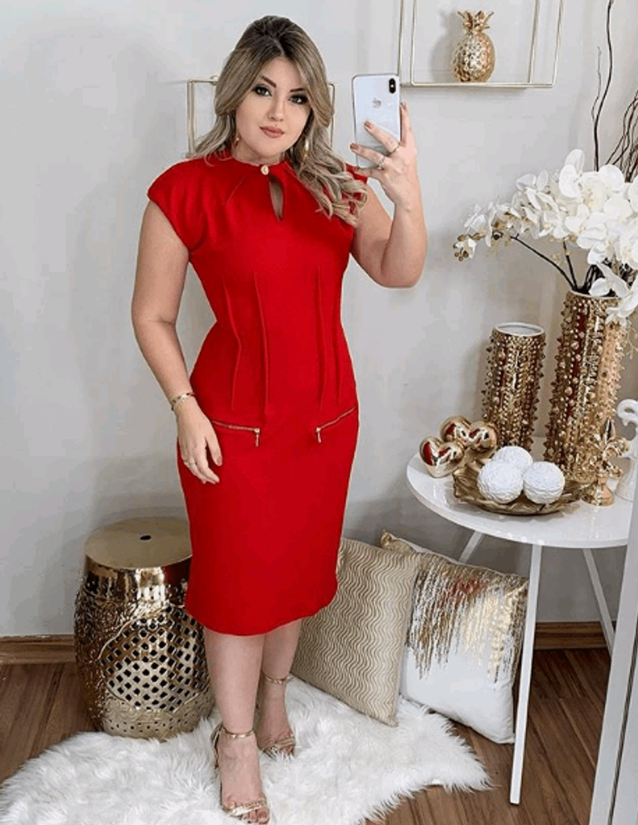 Vestido tubinho hot sale malha grossa