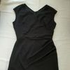 vestido tubinho preto transpassado decote em v - tubinho miusol shein