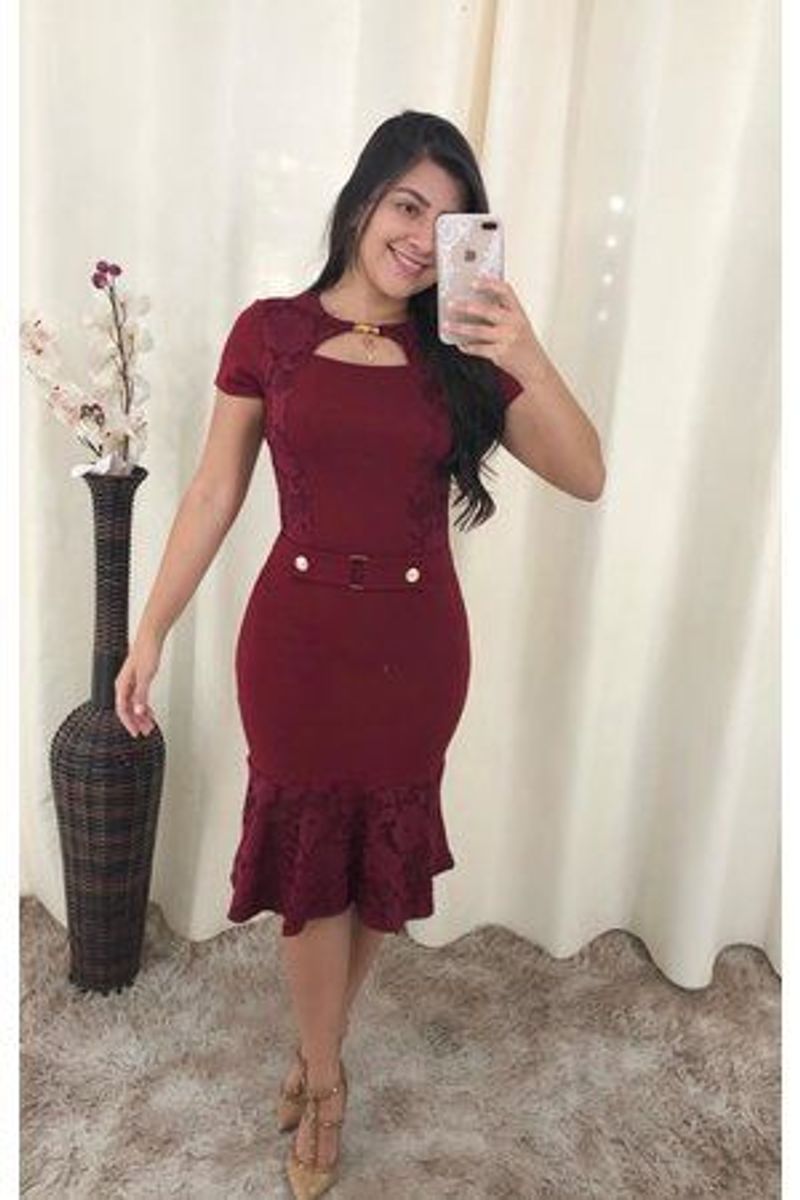 vestido evangelico tubinho