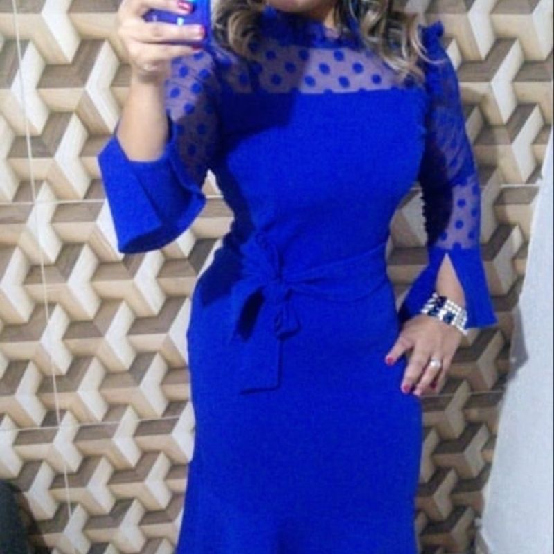 Vestido tubinho best sale azul caneta