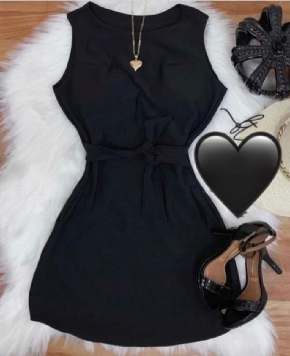 vestido tubinho preto bengaline