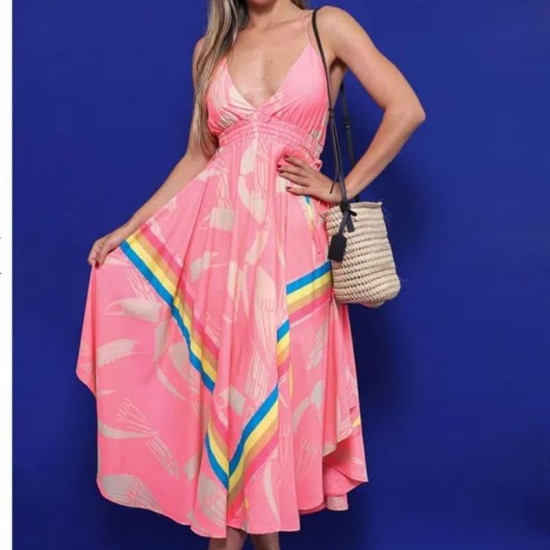 Vestido store tucanos tropicais