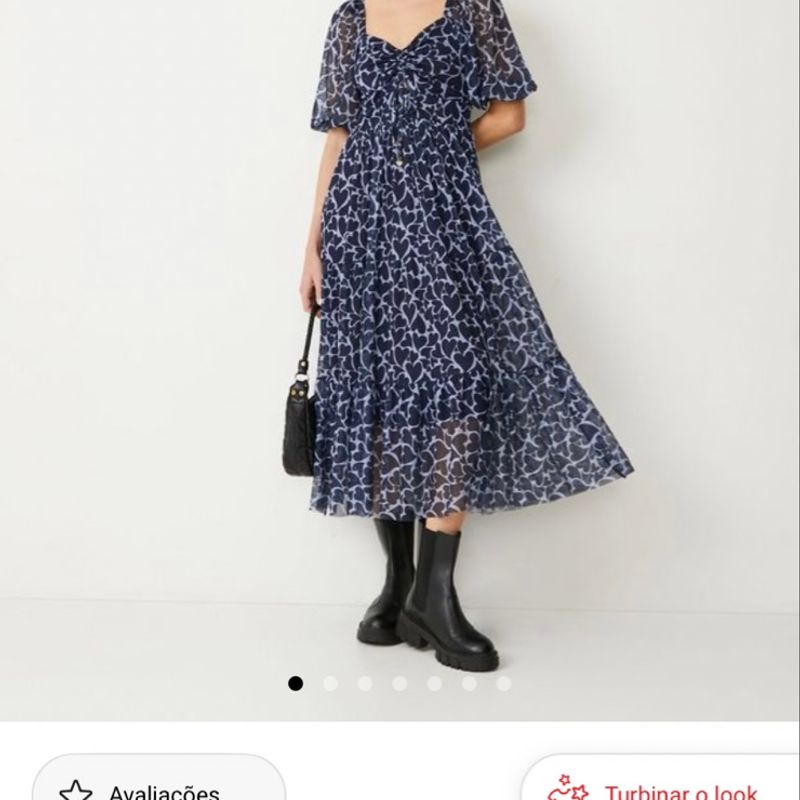 Vestido Tule Mídi Renner Nunca Usado 104972372 enjoei