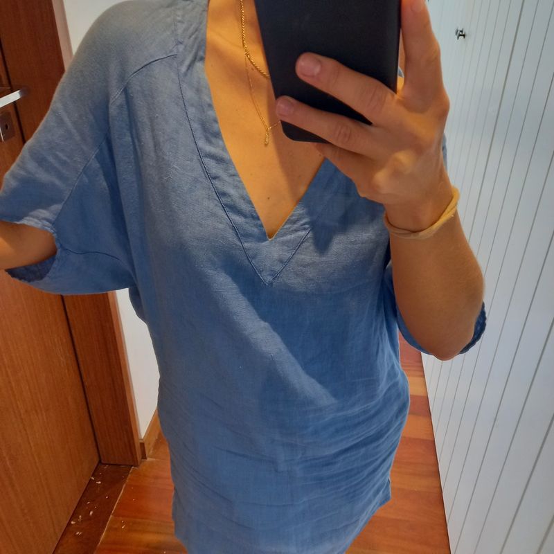 Vestido Tunica em Linho Zara Zara Usado 89126745 enjoei