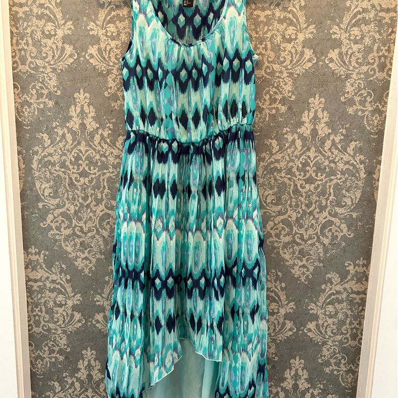 Vestido Turquesa e Azul Mullet H&Amp;M H&M Usado 107484458 enjoei