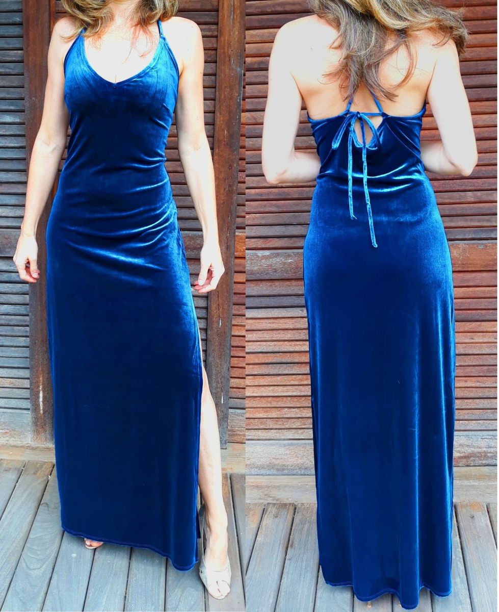 vestido de veludo de festa