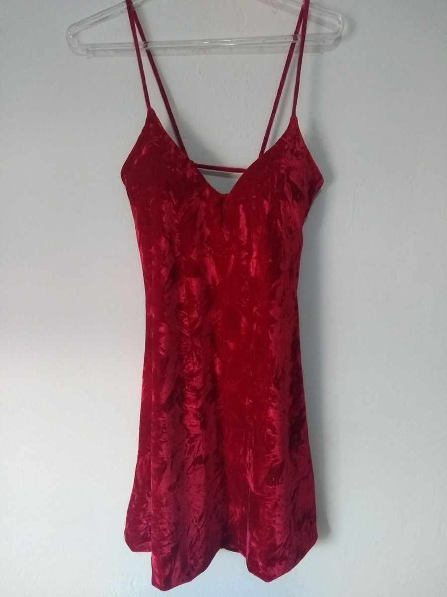 vestido veludo vermelho