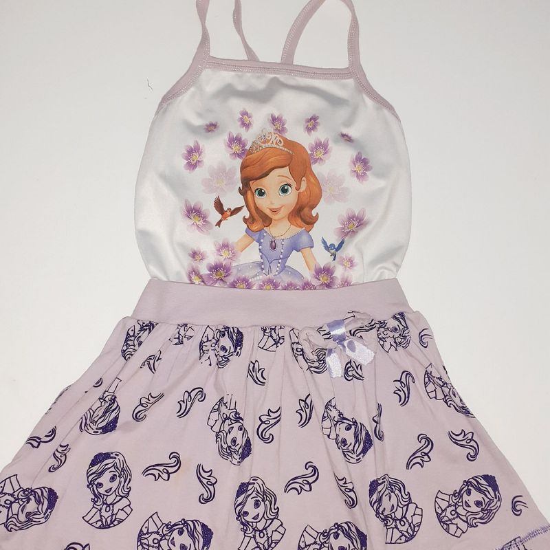 Vestido Infantil Feminino Princesinha Sofia Disney Malwee Kids em