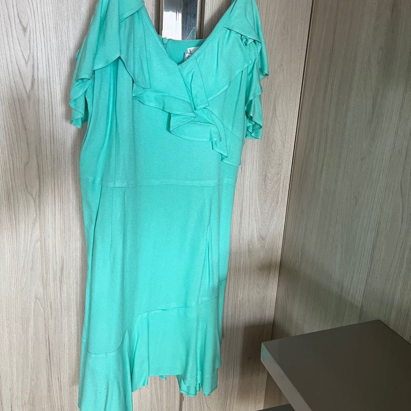 Vestido Verde Agua Mango Mango Usado 94527752 enjoei