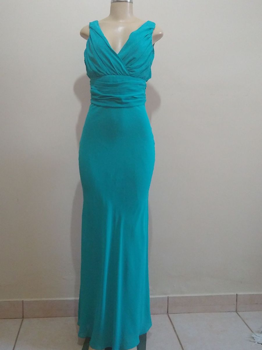 verde azulado vestido