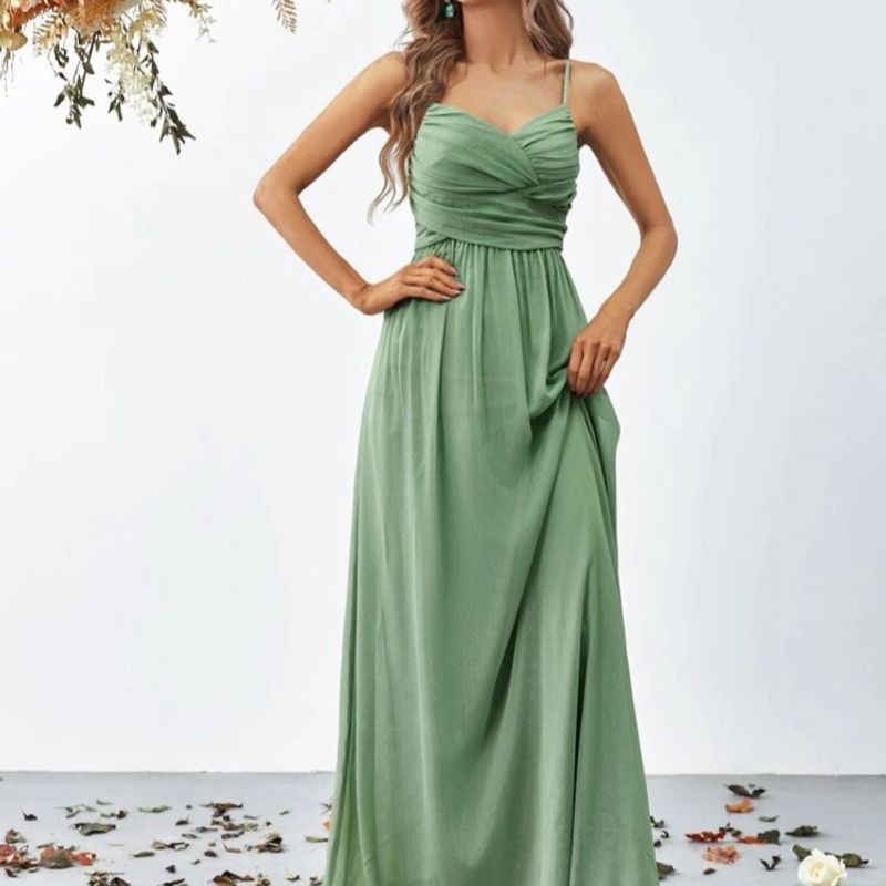 Shein vestido online verde