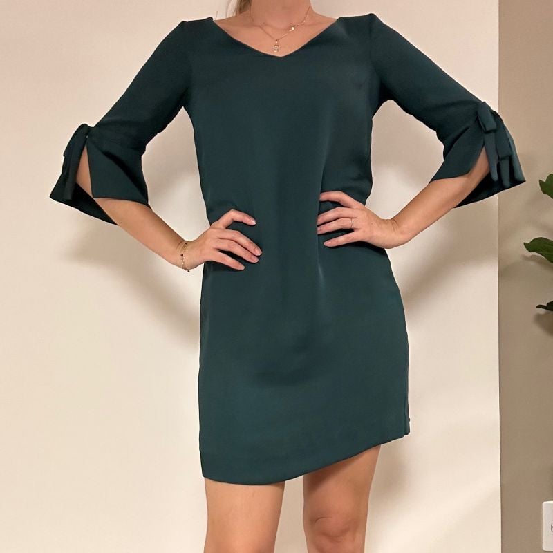 Vestido verde musgo store curto