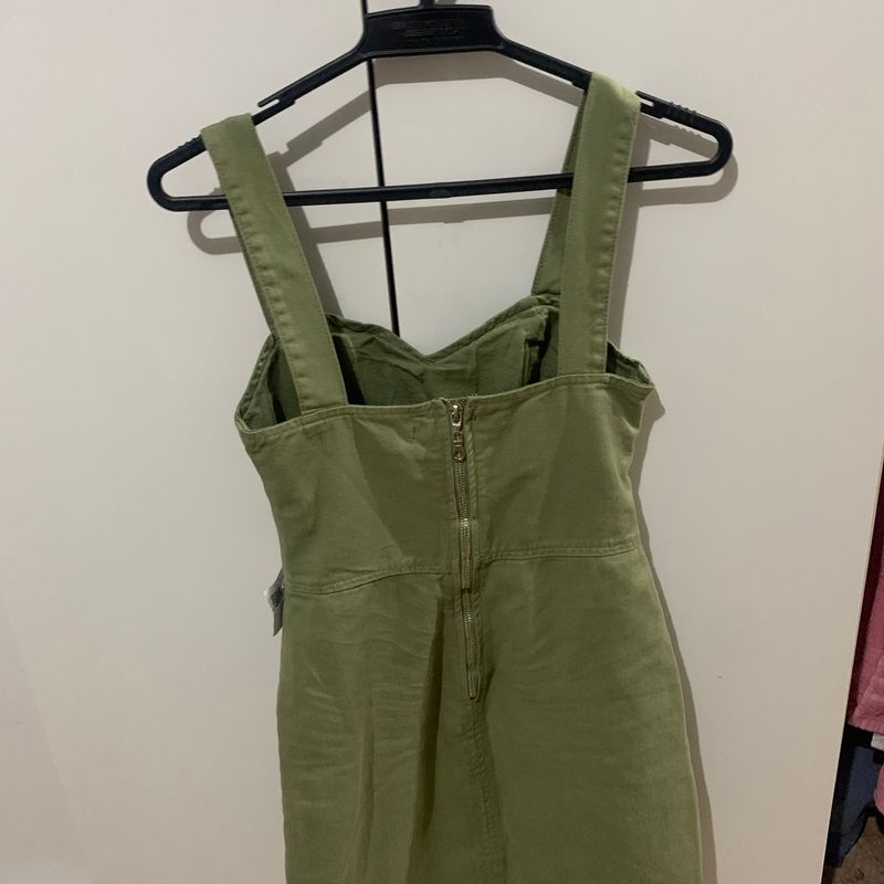 Vestido verde sale militar renner