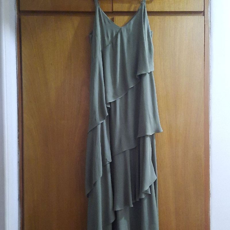 Vestido verde sale militar renner