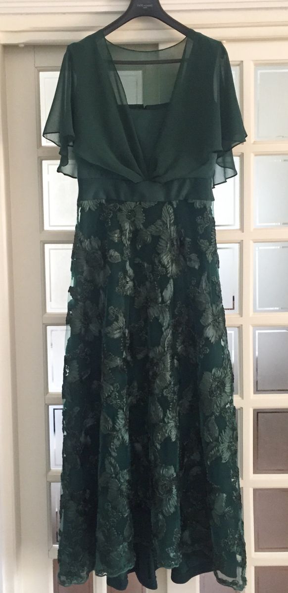 vestido de festa longo verde musgo