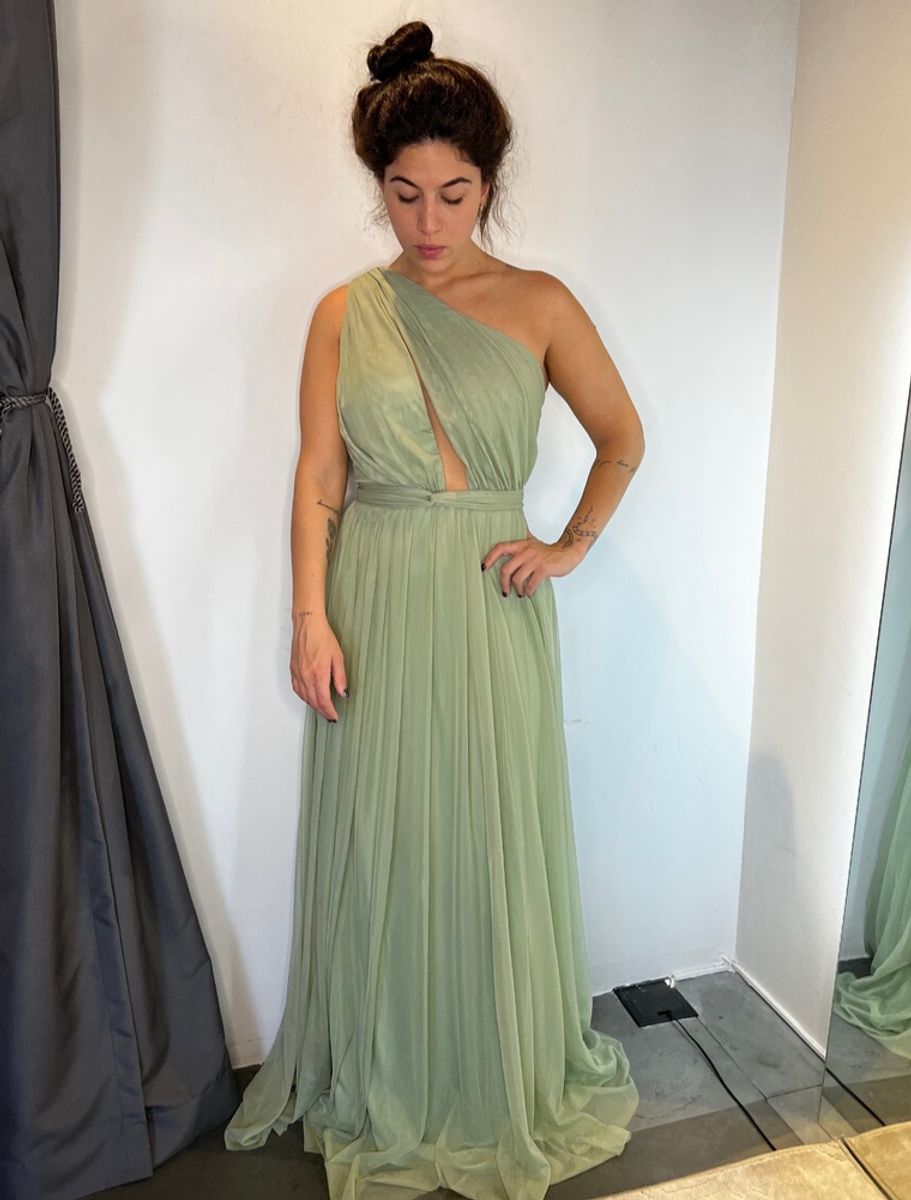 Vestido de madrinha verde 2024 turquesa