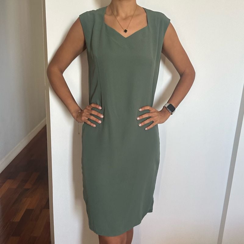 Vestido Verde Oliva Militar Renner Usado 105370967 enjoei