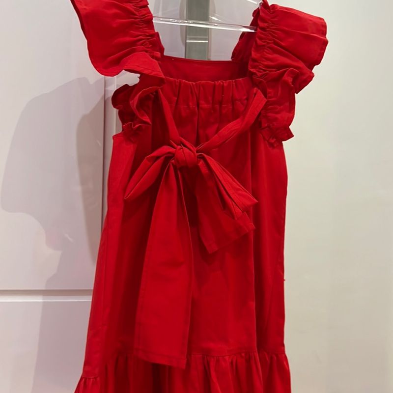 Vestido vermelho best sale 2 anos