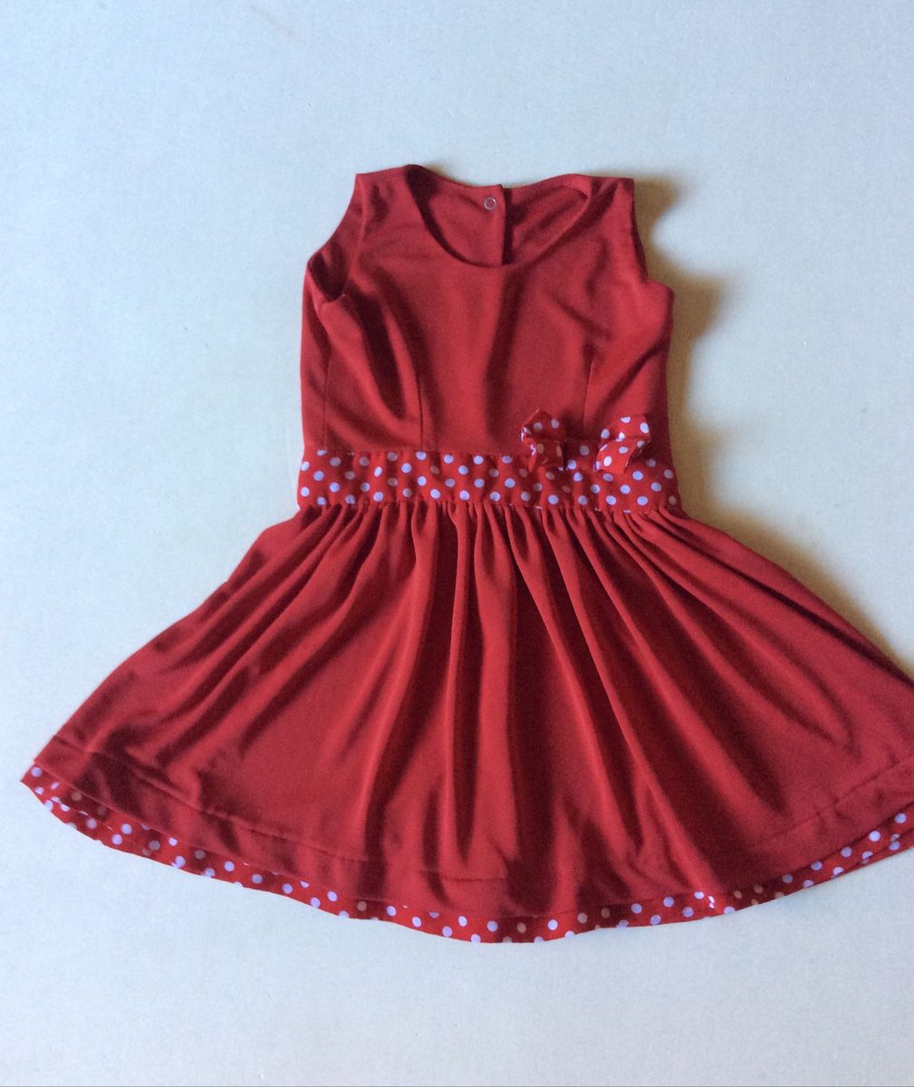 vestido vermelho 4 anos