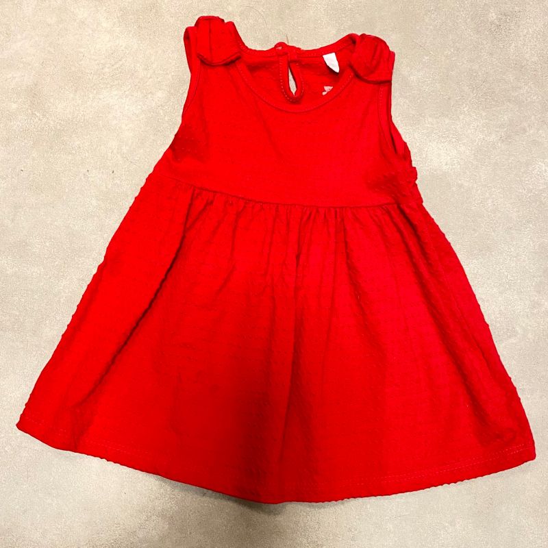 Vestido vermelho sale bebe 3 meses