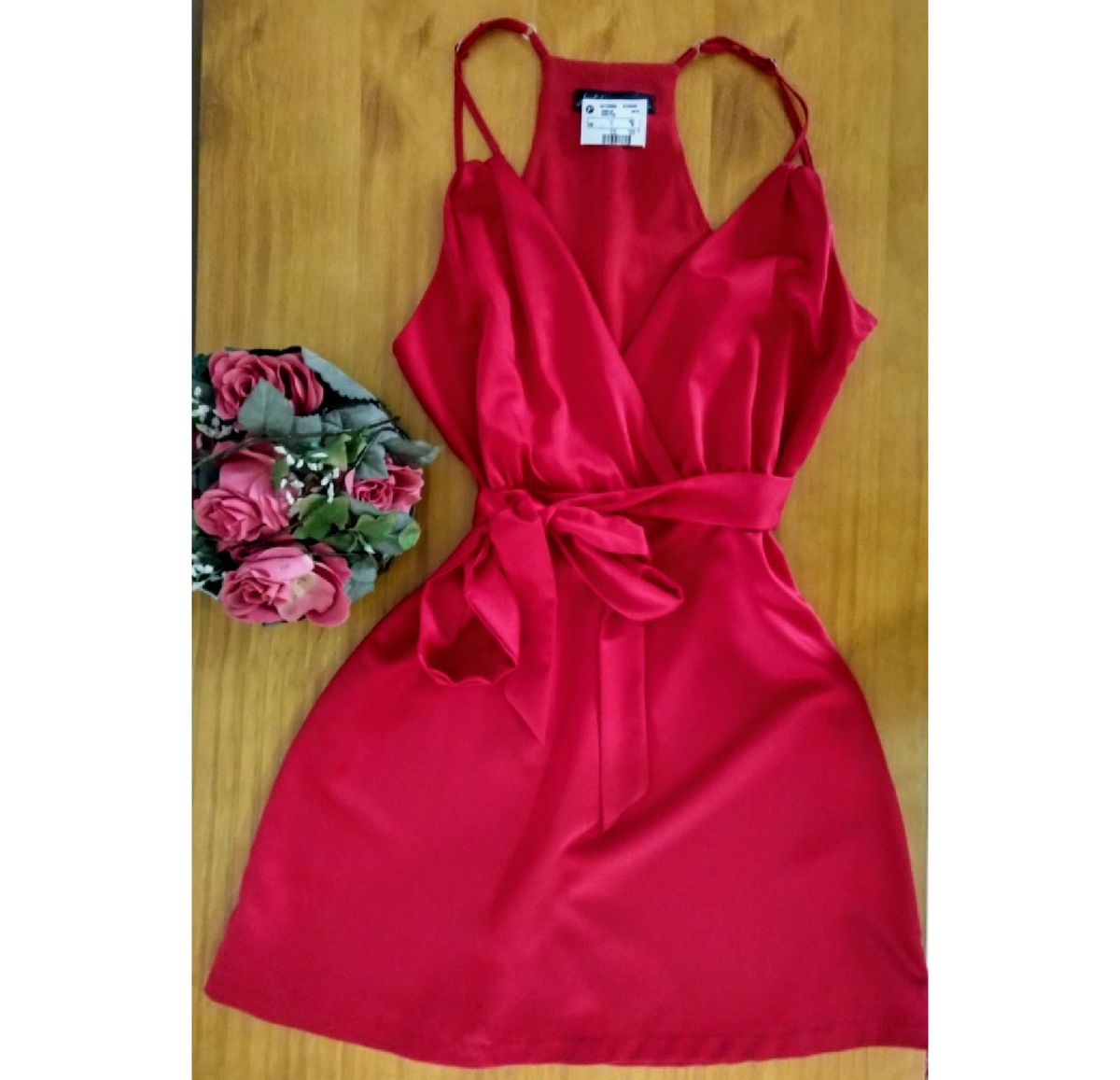 vestido vermelho curto renner
