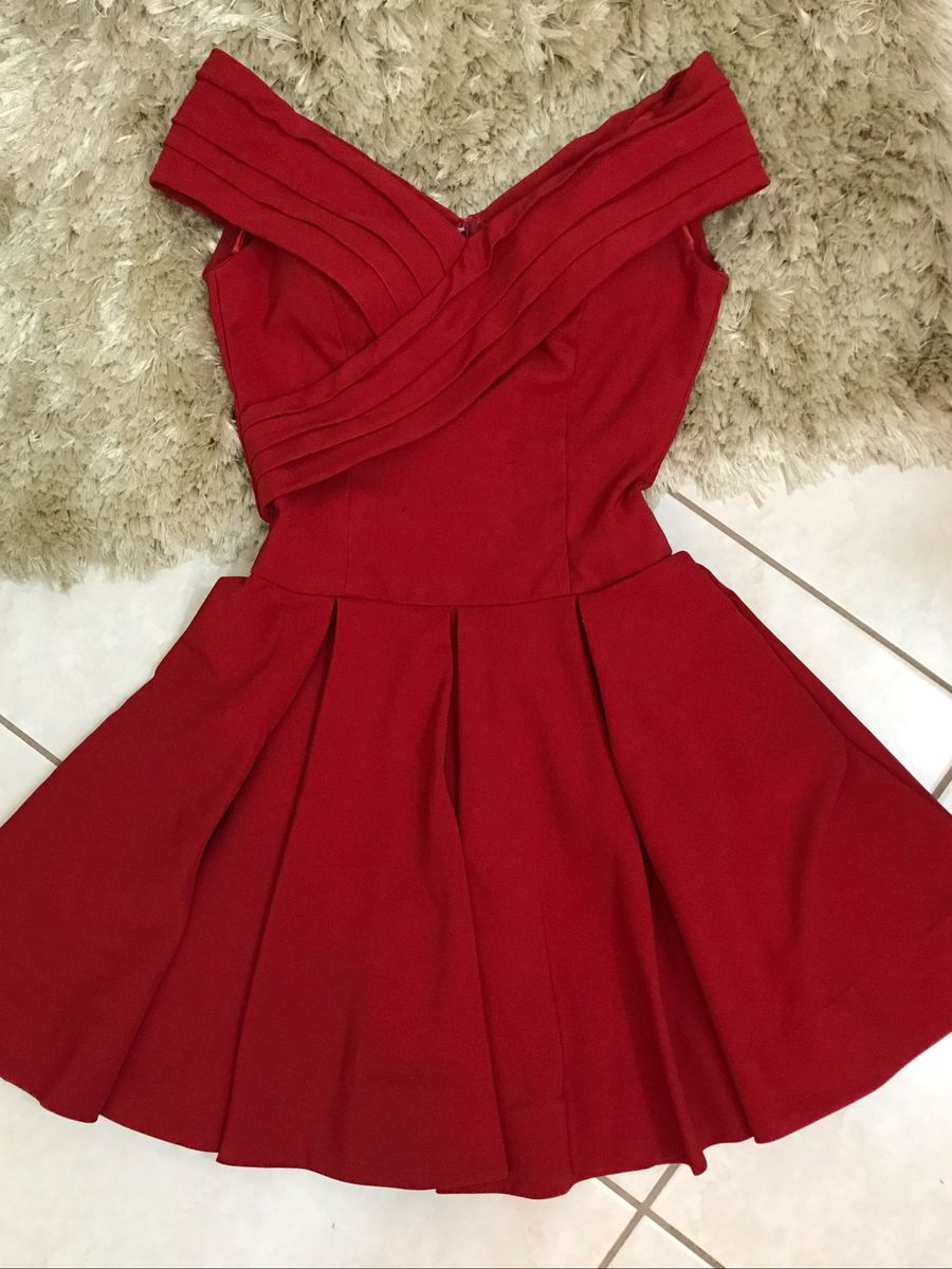 Vestido curto hot sale rodado vermelho