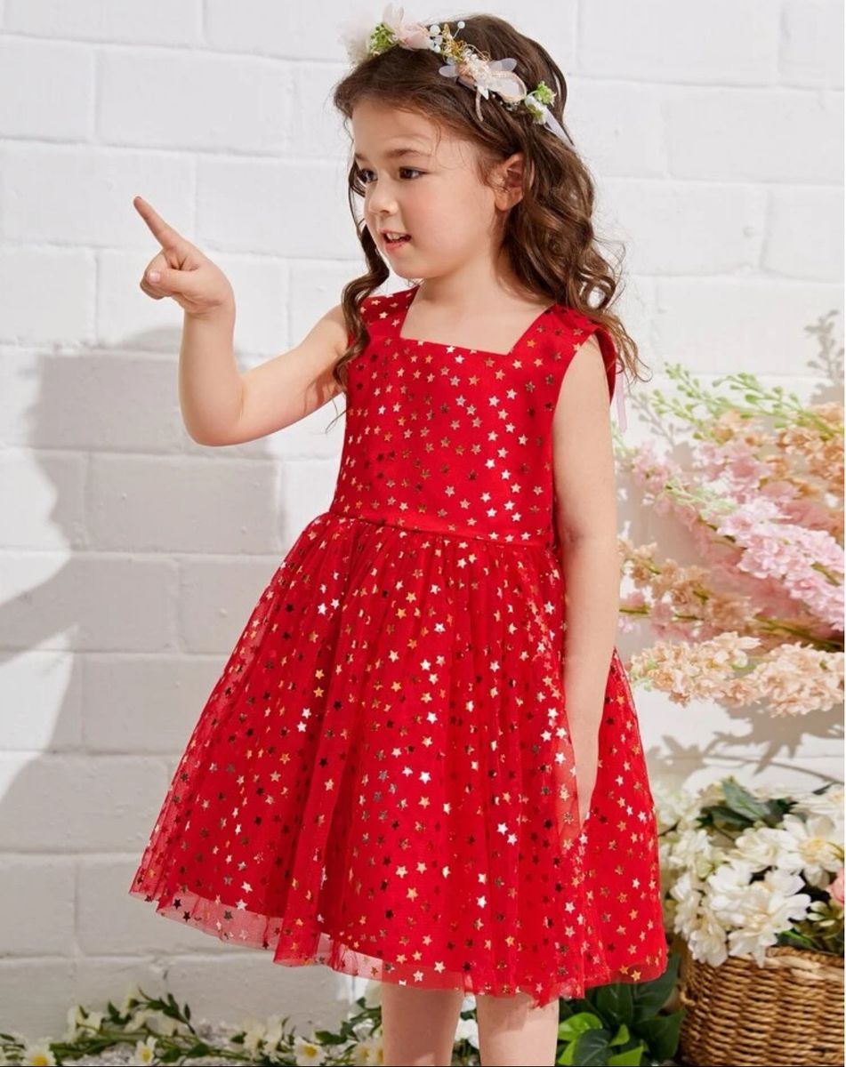 Vestido Lindo Vermelho de Bebe Shein, Roupa Infantil para Bebê Grazi Nunca  Usado 95286401