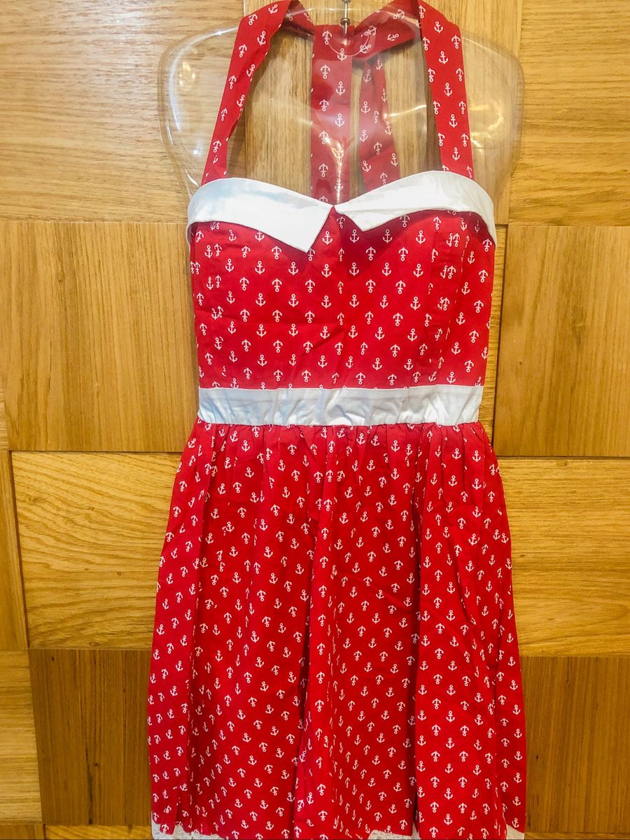 vestido anos 80 vermelho
