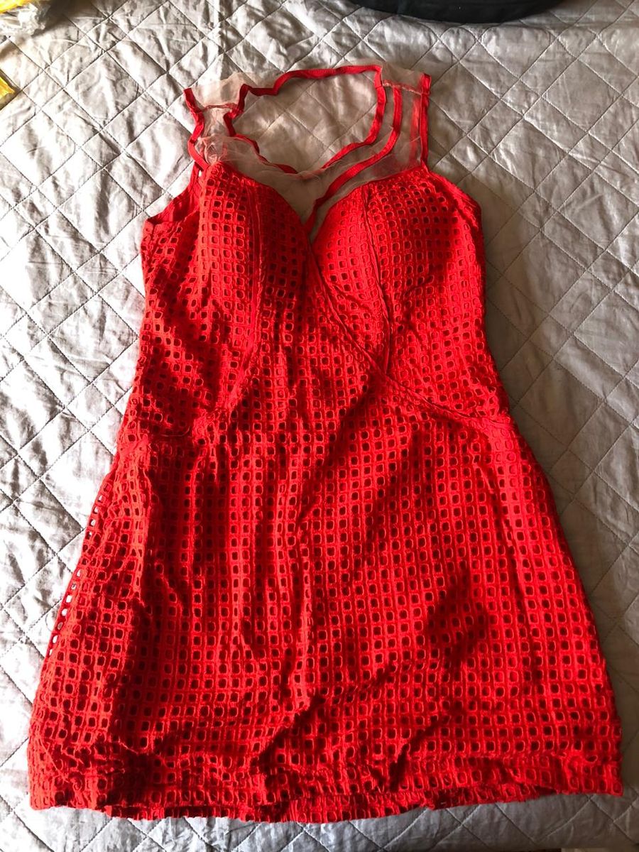 vestido lese vermelho