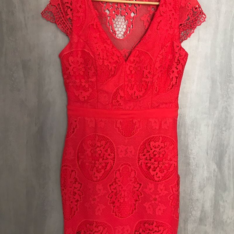 enjoei vestido vermelho ferrari