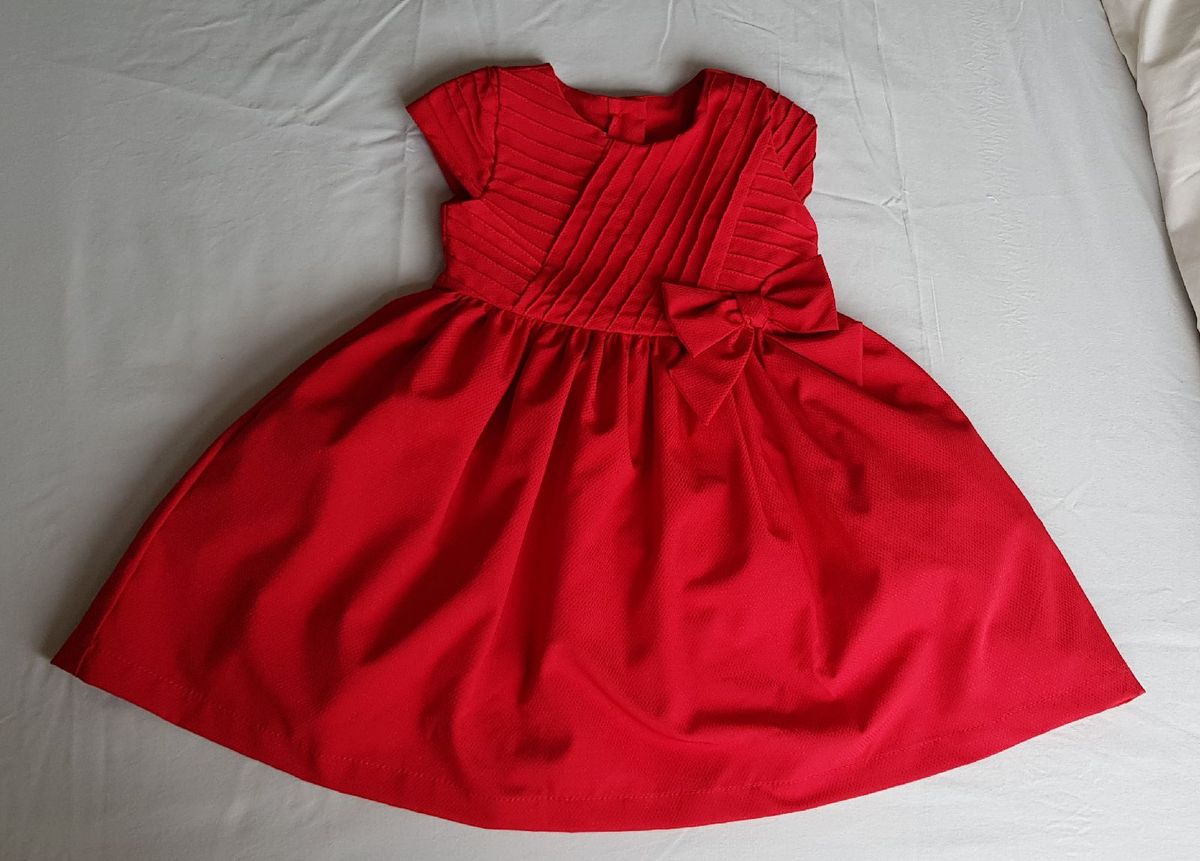vestido festa 1 ano vermelho