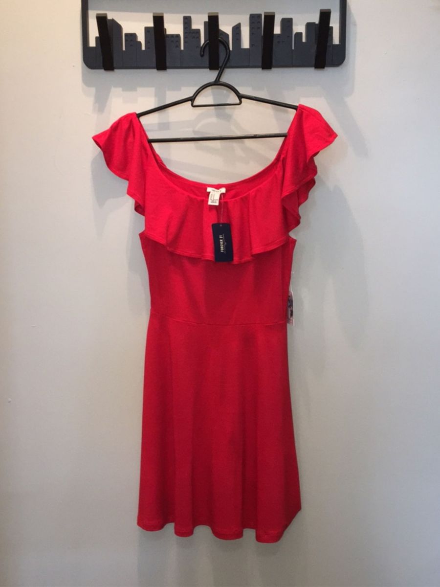 forever 21 vestido vermelho