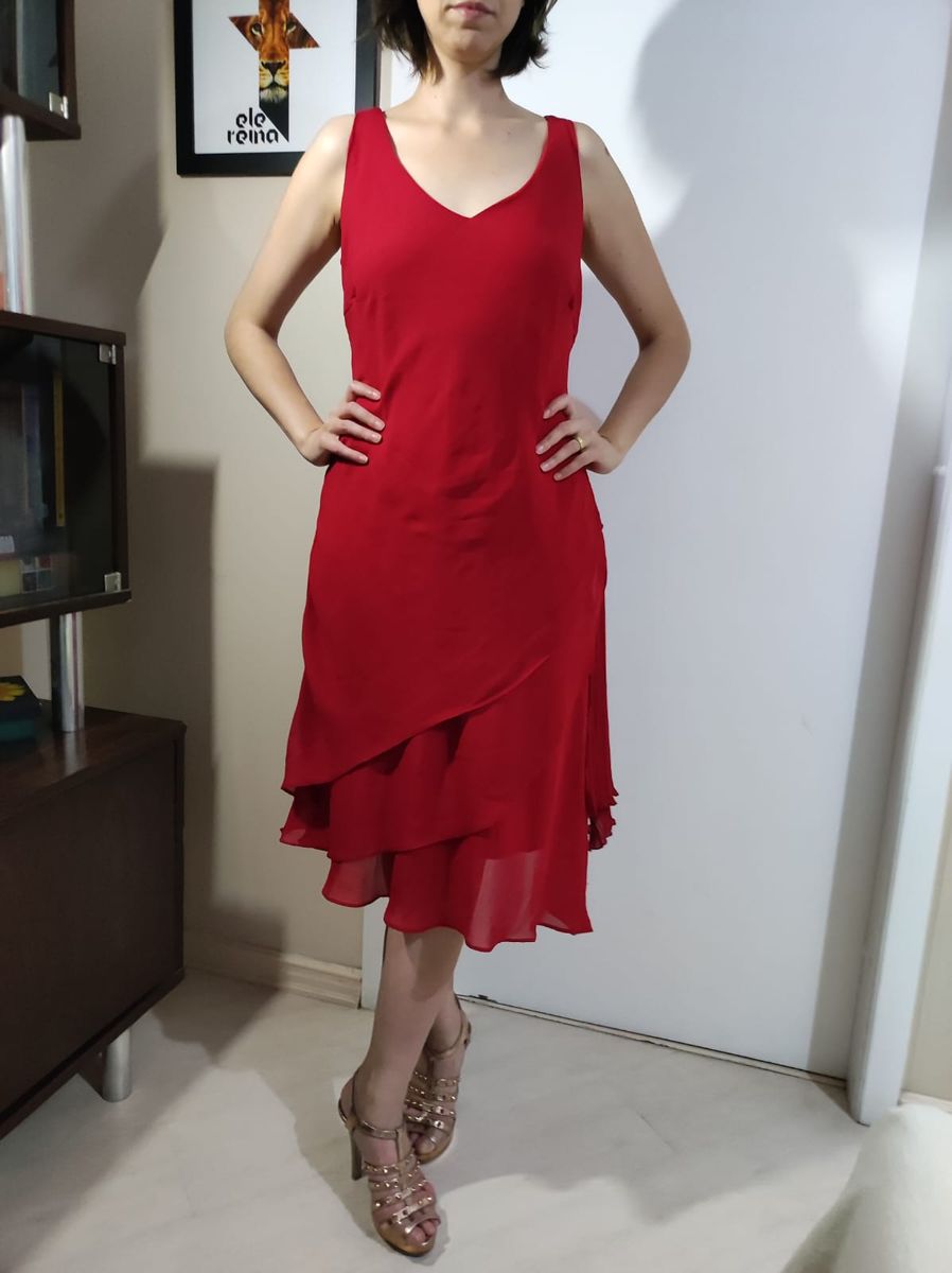 Vestido vermelho hot sale retro