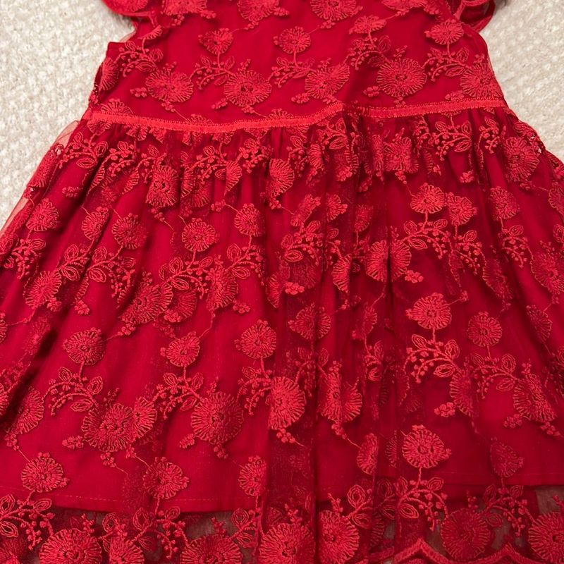 Vestido vermelho hot sale tamanho 1