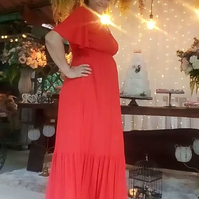 Tecido vermelho best sale para vestido